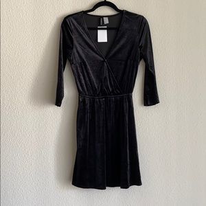 Black velvet dress
